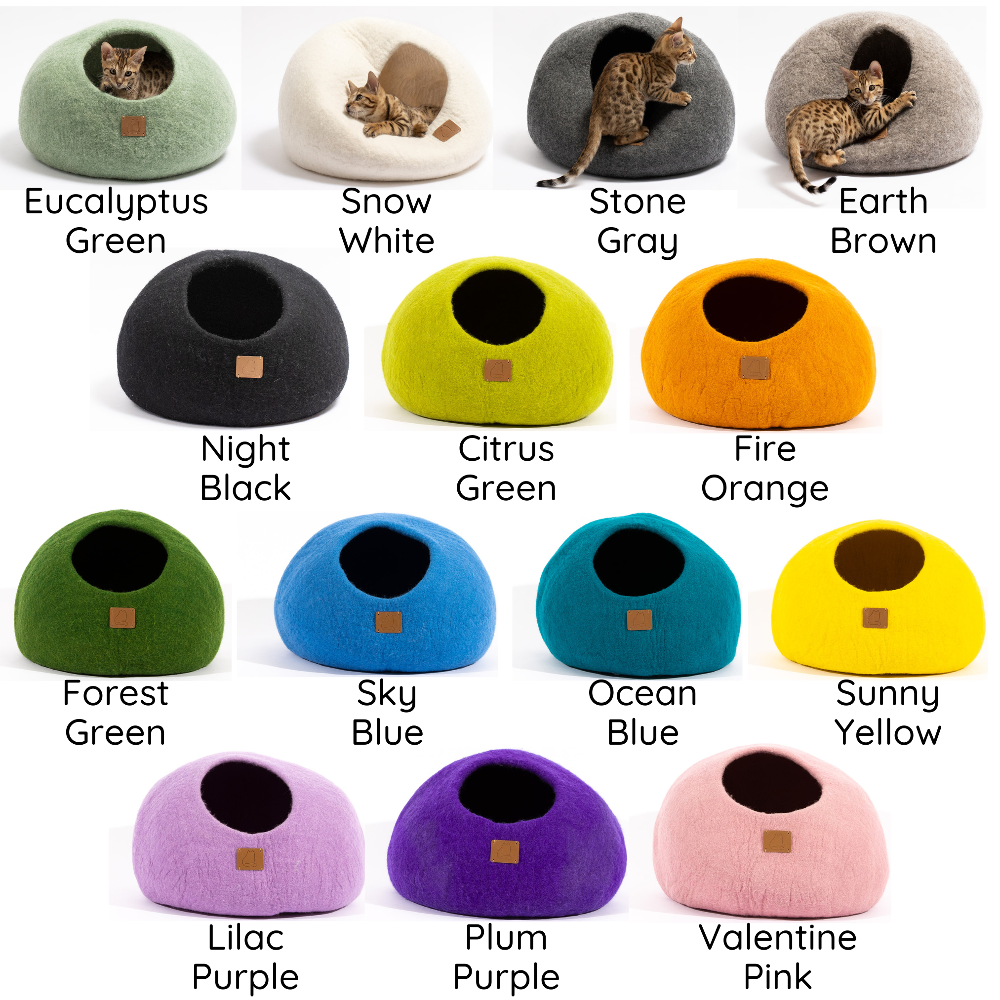 Merino Wool Cat Cave Bed