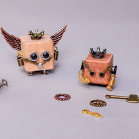 Wood Robots DIY Building Kit (2) - Backpack Keychains
