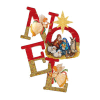 NOEL Nativity & Star of Bethlehem Door Hanger