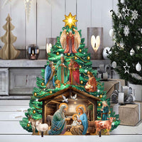 Nativity, Wise Men & Angel Christmas Tree Yard Decor