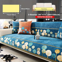 Pet Proof Couch Cover - Boho Chenille Sofa Cover with Tree Embroidery
