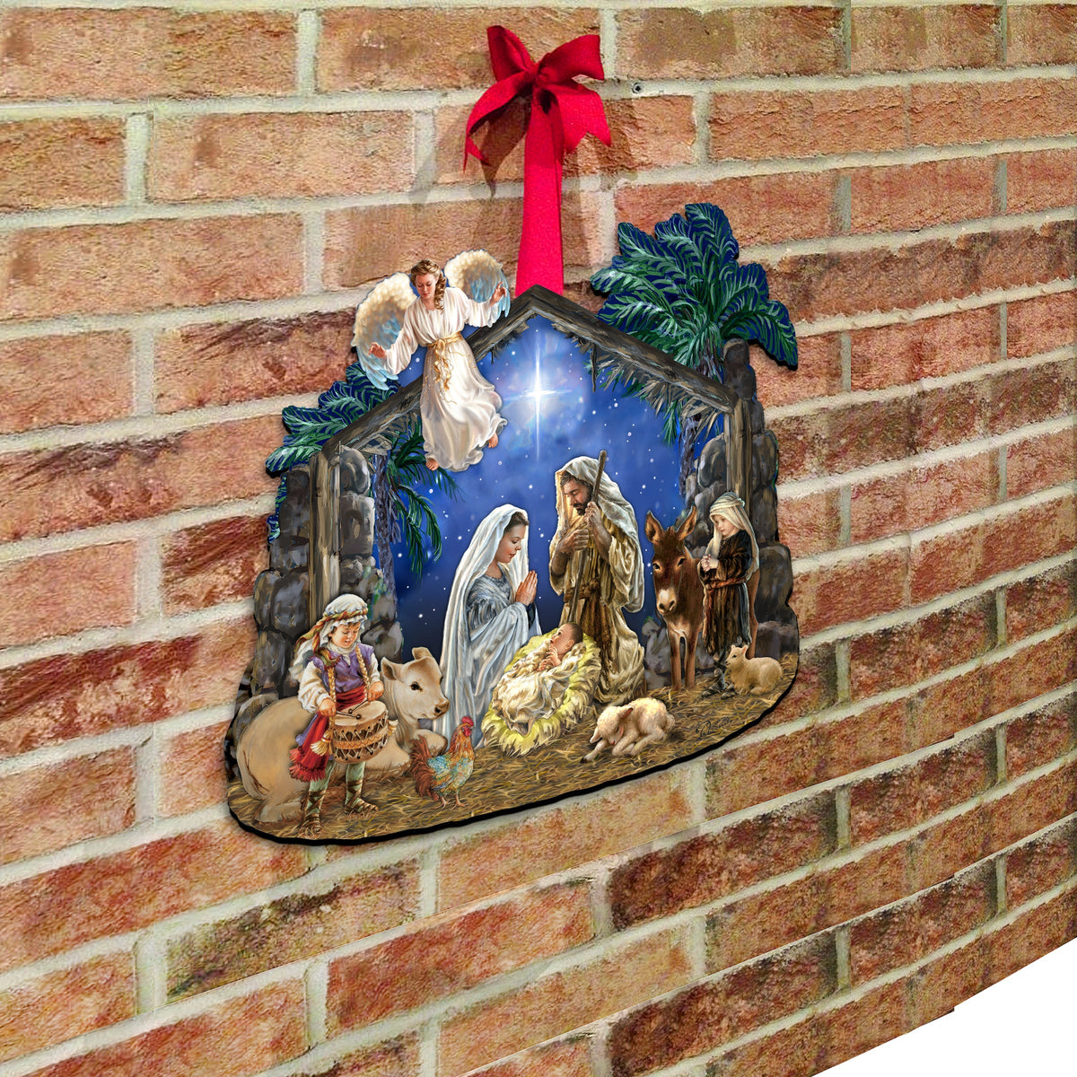 Nativity with Angel Holiday Door Decor