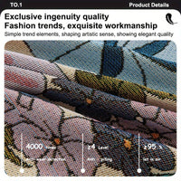 Linen Sofa Cover | Floral Tassel Throw, Pet-Friendly & Non-Slip