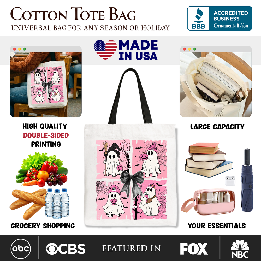 Halloween Ghost Trick or Treat Tote Bag