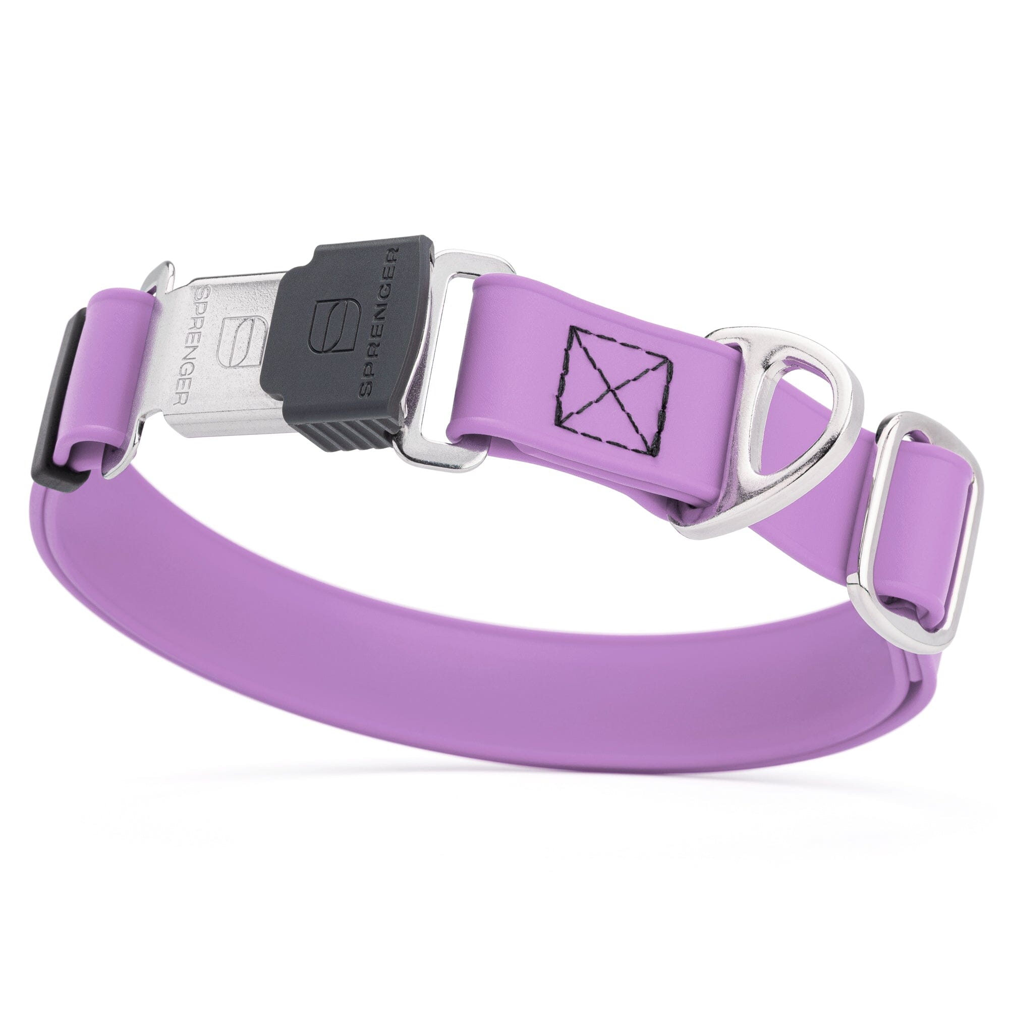 Sprenger BioThane Waterproof Dog Collar - Stainless Steel ClicLock Quick Release Buckle