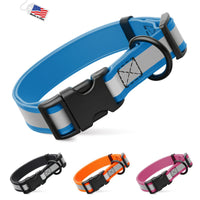 Biothane Reflective Dog Collar - Quick Release Buckle