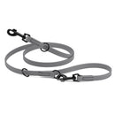 Biothane Adjustable Multi-Purpose Dog Leash with Black Hardware, 7FT
