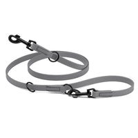Biothane Adjustable Multi-Purpose Dog Leash with Black Hardware, 7FT