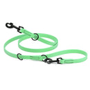 Biothane Adjustable Multi-Purpose Dog Leash with Black Hardware, 7FT