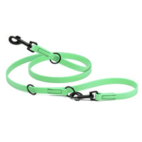 Biothane Adjustable Multi-Purpose Dog Leash with Black Hardware, 7FT