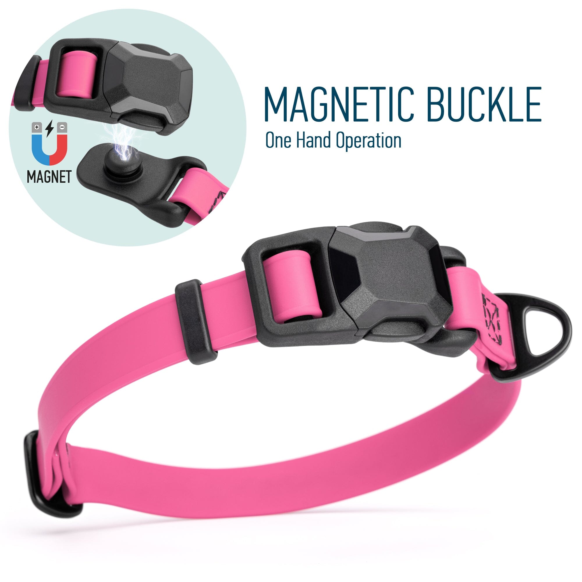 Biothane Waterproof Dog Collar - Magnetic Quick Release Buckle