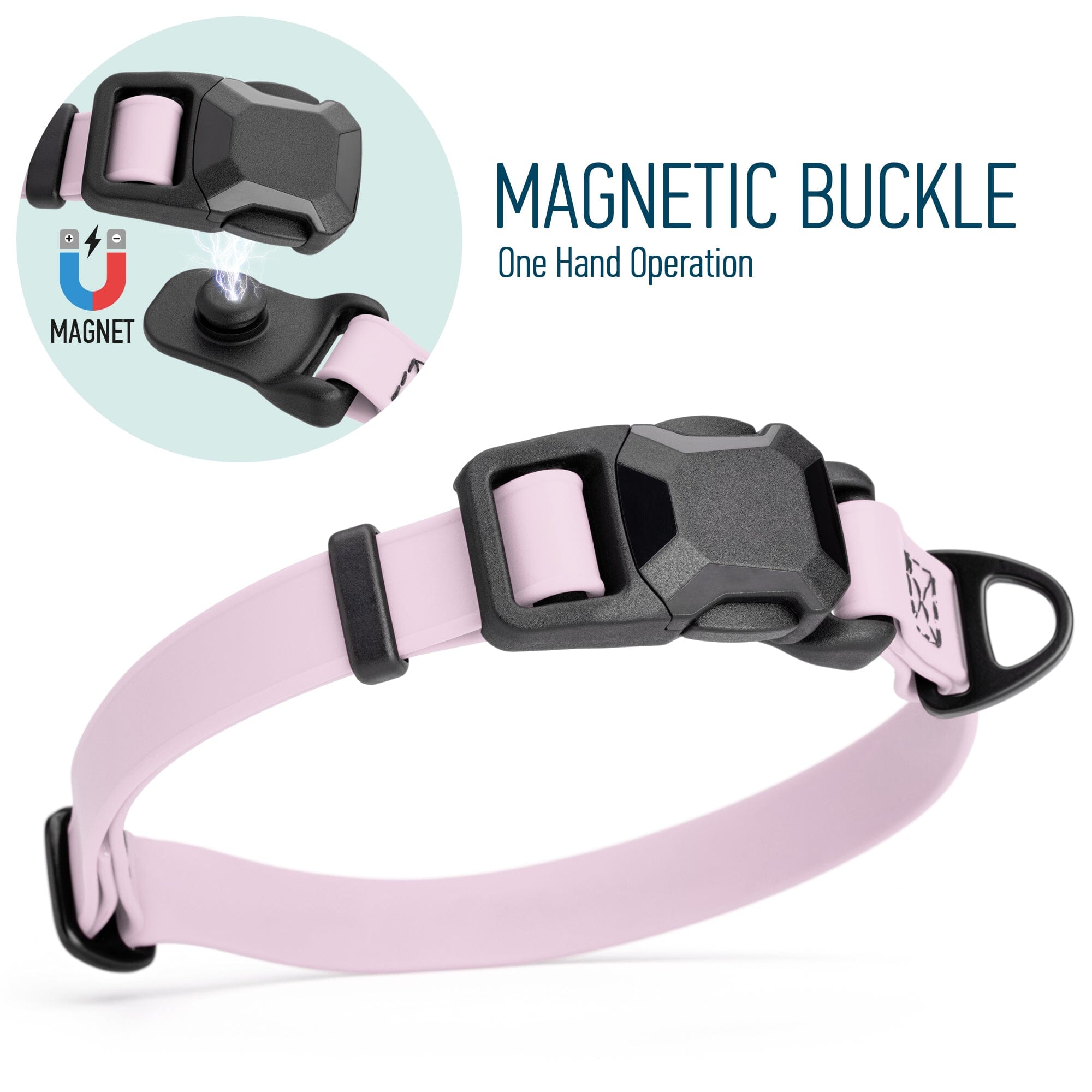 Biothane Waterproof Dog Collar - Magnetic Quick Release Buckle
