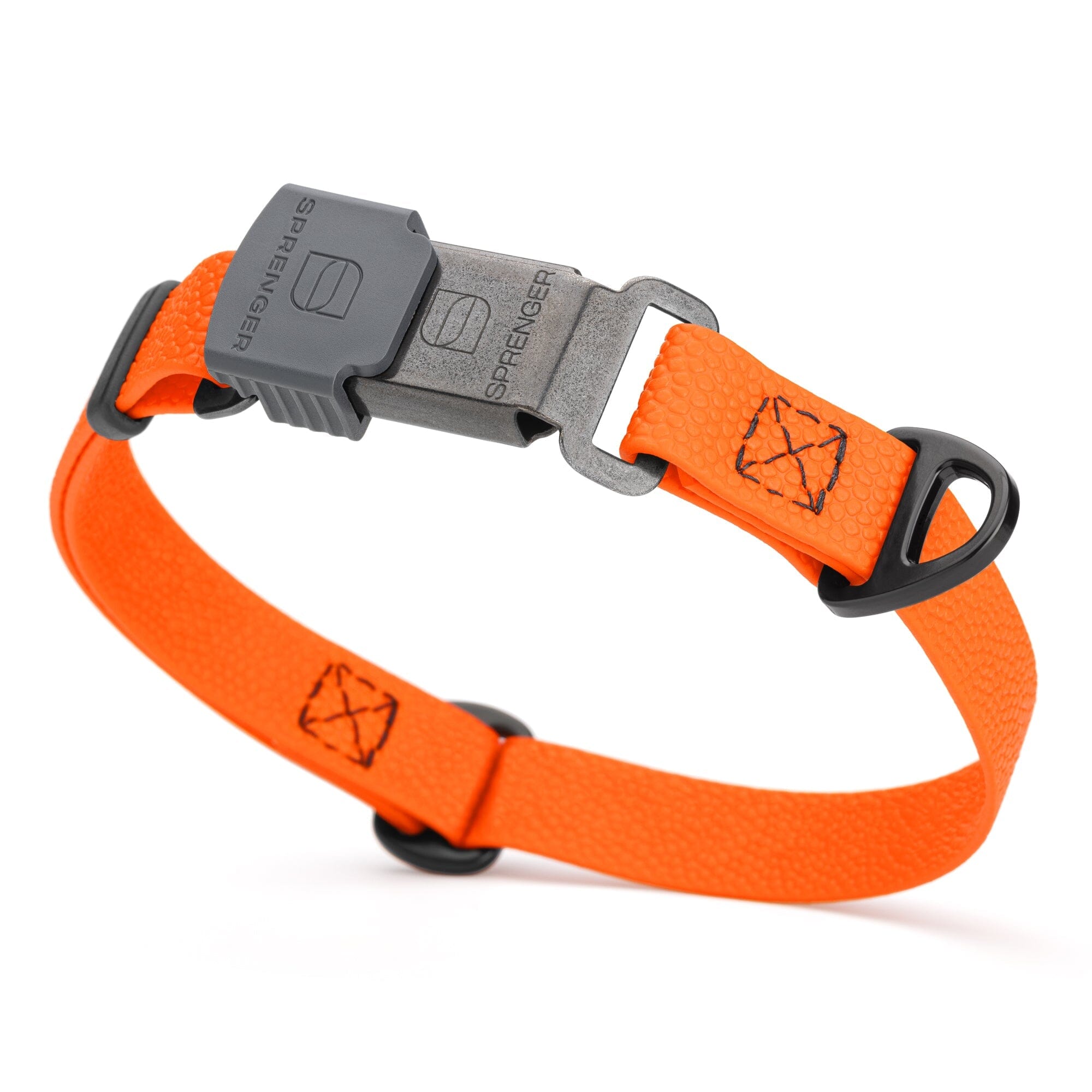 Dogline Pebble Emboss Biothane Dog Collar with Herm Sprenger Stainless Steel ClicLock Buckle