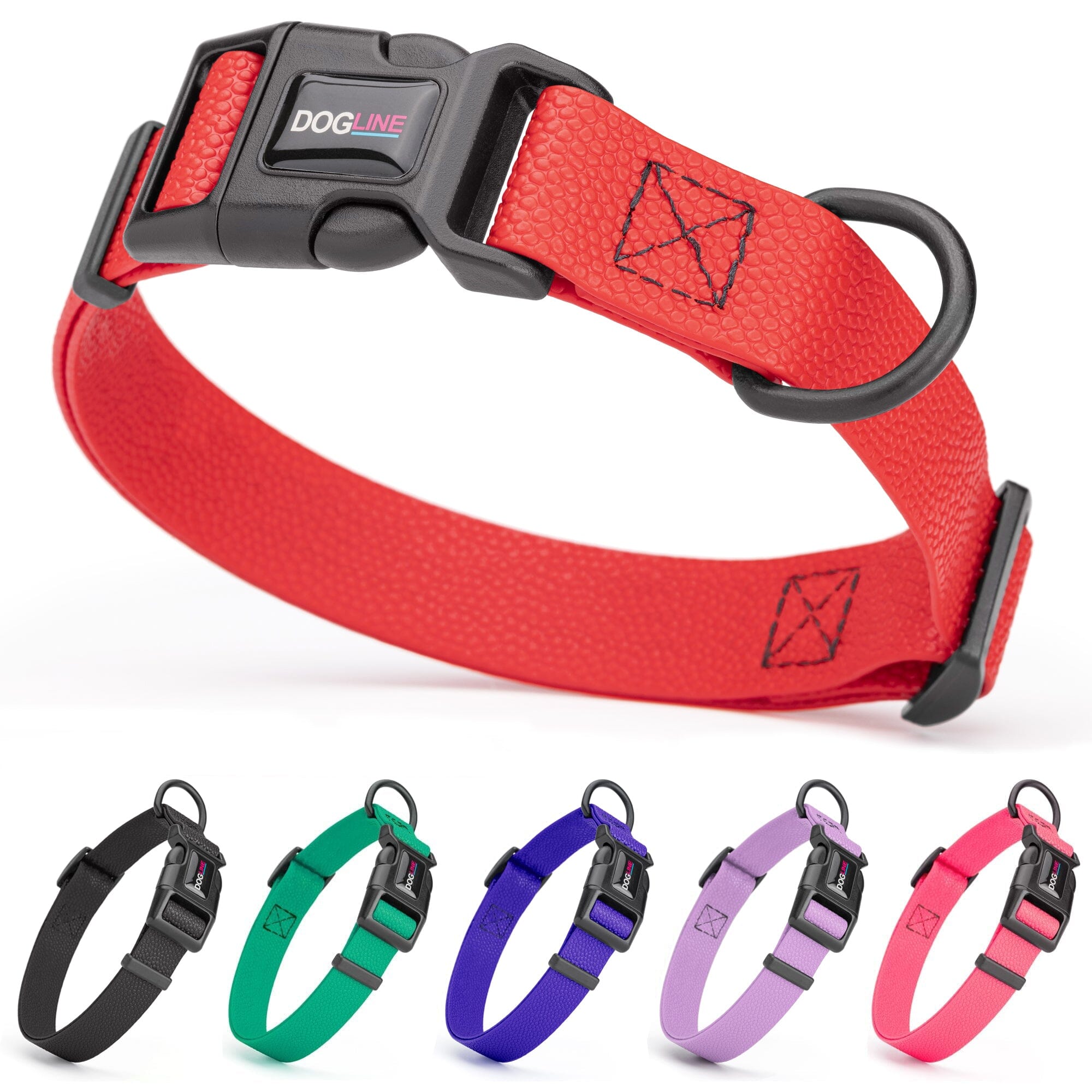 Pebble Emboss Biothane Dog Collar - Quick Release Buckle