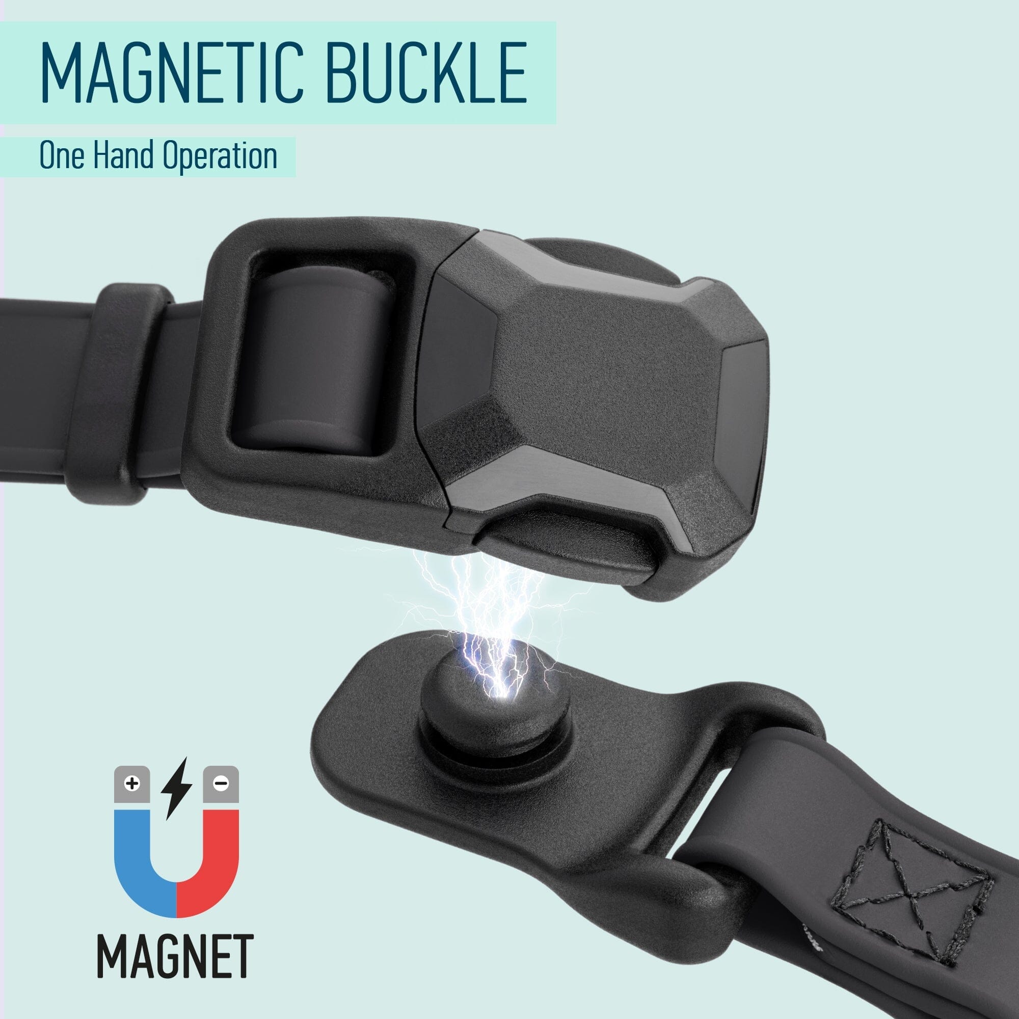 Textured Biothane Dog Collar - Magnetic Buckle