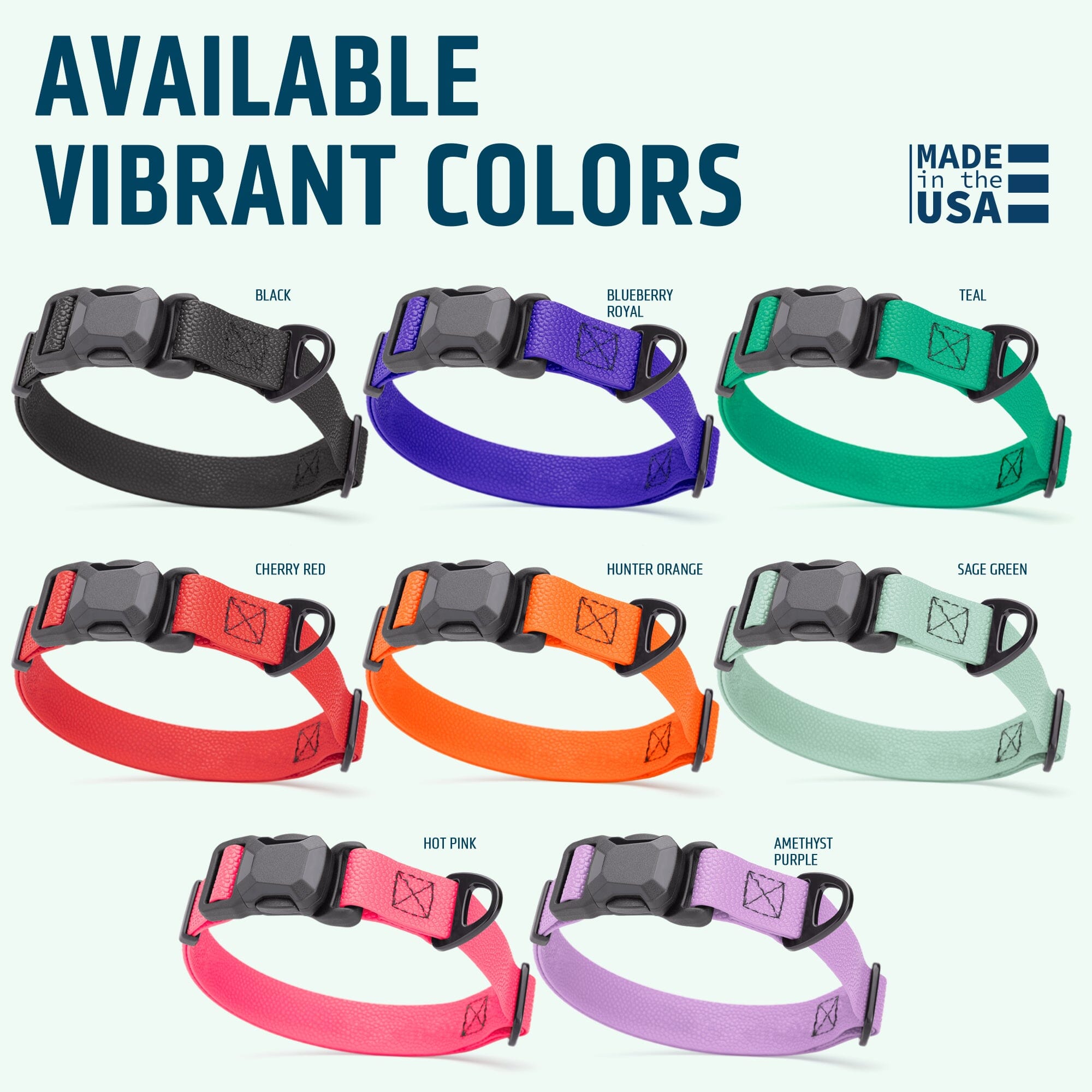 Textured Biothane Dog Collar - Magnetic Buckle