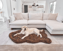 PupRug by Paw.com® Faux Fur Orthopedic Dog Bed: Curve Brown