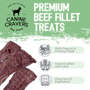 Premium Beef Fillets – Canine Cravers Dog Treats - 5.3 oz