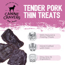 Tender Pork Thins – Canine Cravers Dog Treats - 5.3 oz