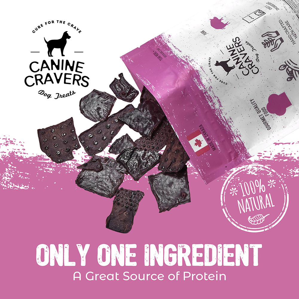 Tender Pork Thins – Canine Cravers Dog Treats - 5.3 oz