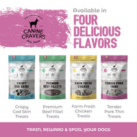 Tender Pork Thins – Canine Cravers Dog Treats - 5.3 oz