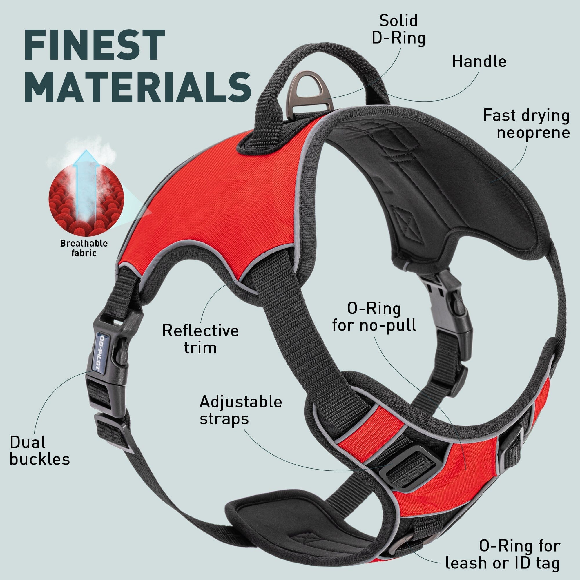 Co-Pilot Adjustable No-Pull Dog Harness with Handle