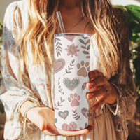 Paw Prints & Hearts Tumbler