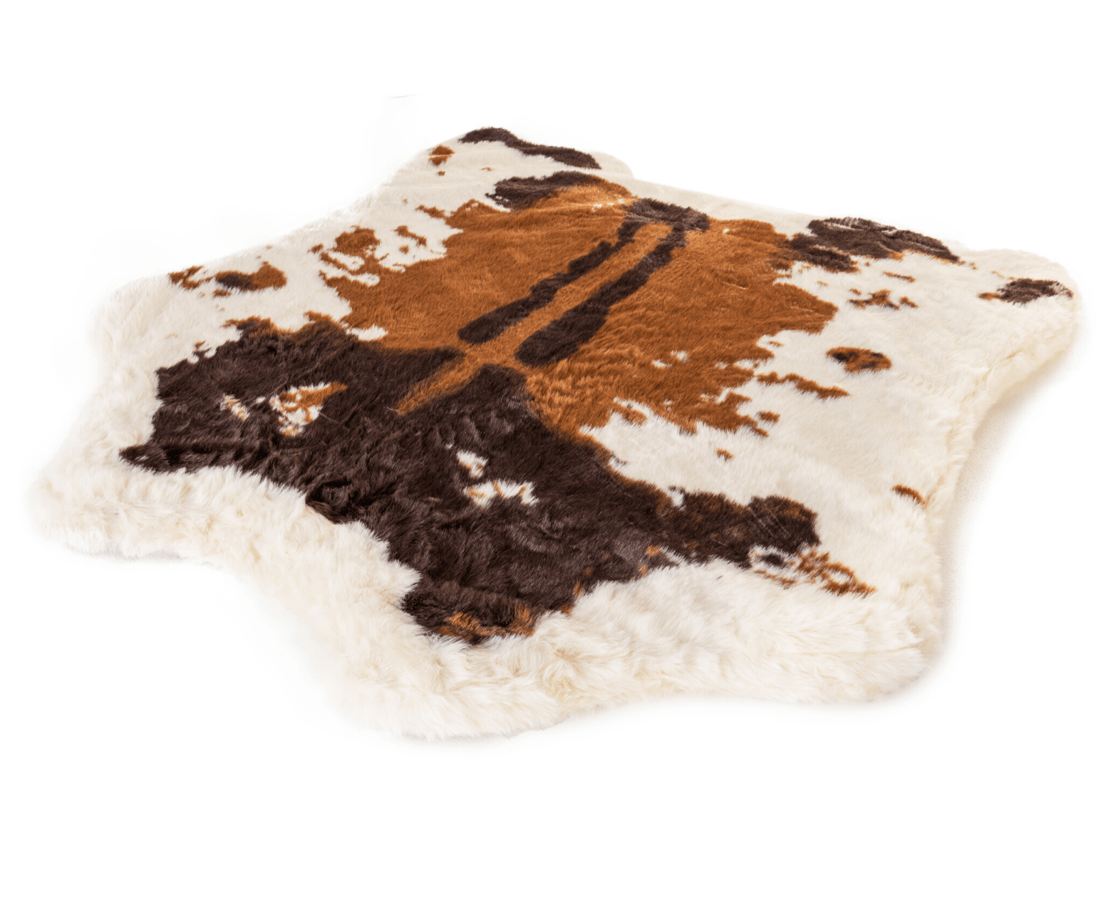 PupRug® Animal Print Memory Foam Dog Bed: Brown Faux Cowhide