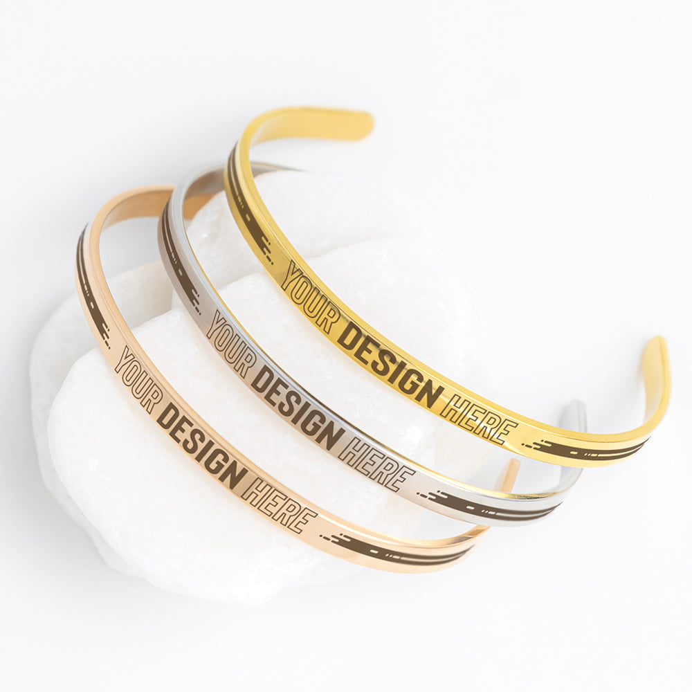 Personalized Bracelet - Custom Name in Gold, Silver or Rose Gold - Optional Heart and Paw Print