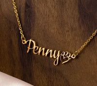 Custom Cat or Dog Name Personalized Necklace in Gold, Rose Gold or Silver