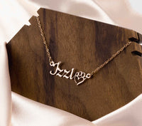 Custom Cat or Dog Name Personalized Necklace in Gold, Rose Gold or Silver