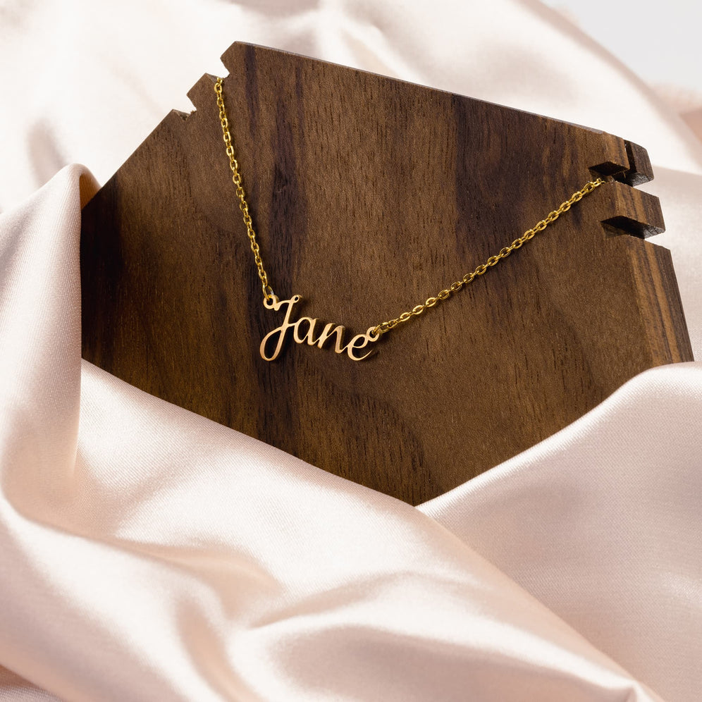 Custom Name or Initials Necklace in Gold, Rose Gold or Silver