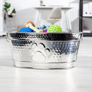Stainless Steel Dog Toy Storage Bin – Medium, Embossed Paw Print | BREKX