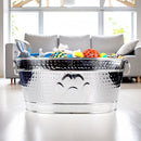 Stainless Steel Dog Toy Storage Bin – Medium, Embossed Paw Print | BREKX