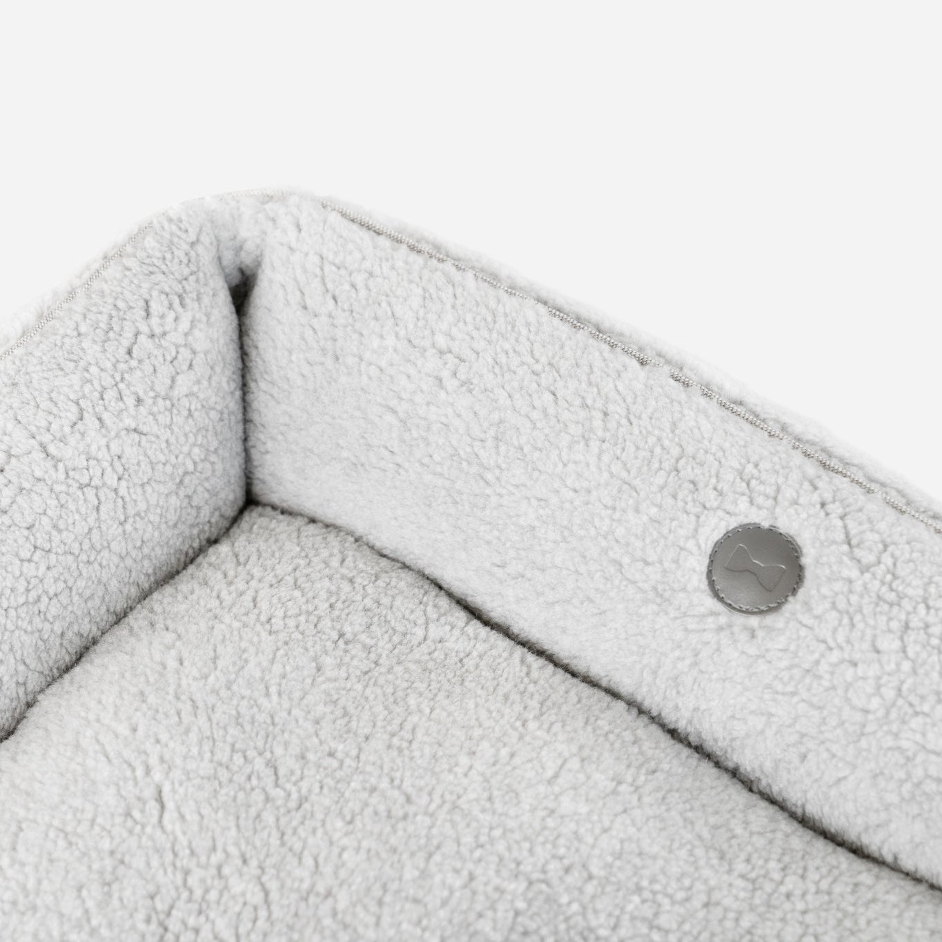 Furry Sleeper Dog Bed in Gray - Chester & Lee