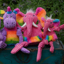 Rainbow Elephant Knottie® Plush Dog Toy