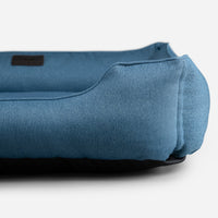 Cotton Sleeper Dog Bed in Denim - Chester & Lee