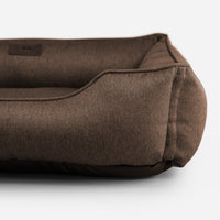 Cotton Sleeper Dog Bed in Brown - Chester & Lee