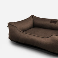 Cotton Sleeper Dog Bed in Brown - Chester & Lee