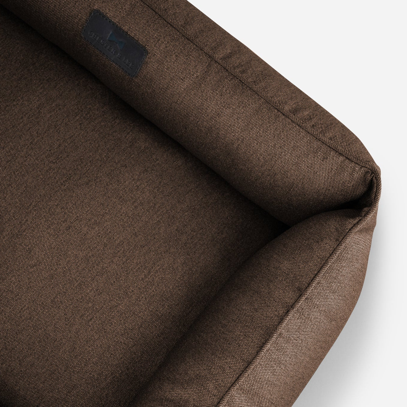Cotton Sleeper Dog Bed in Brown - Chester & Lee