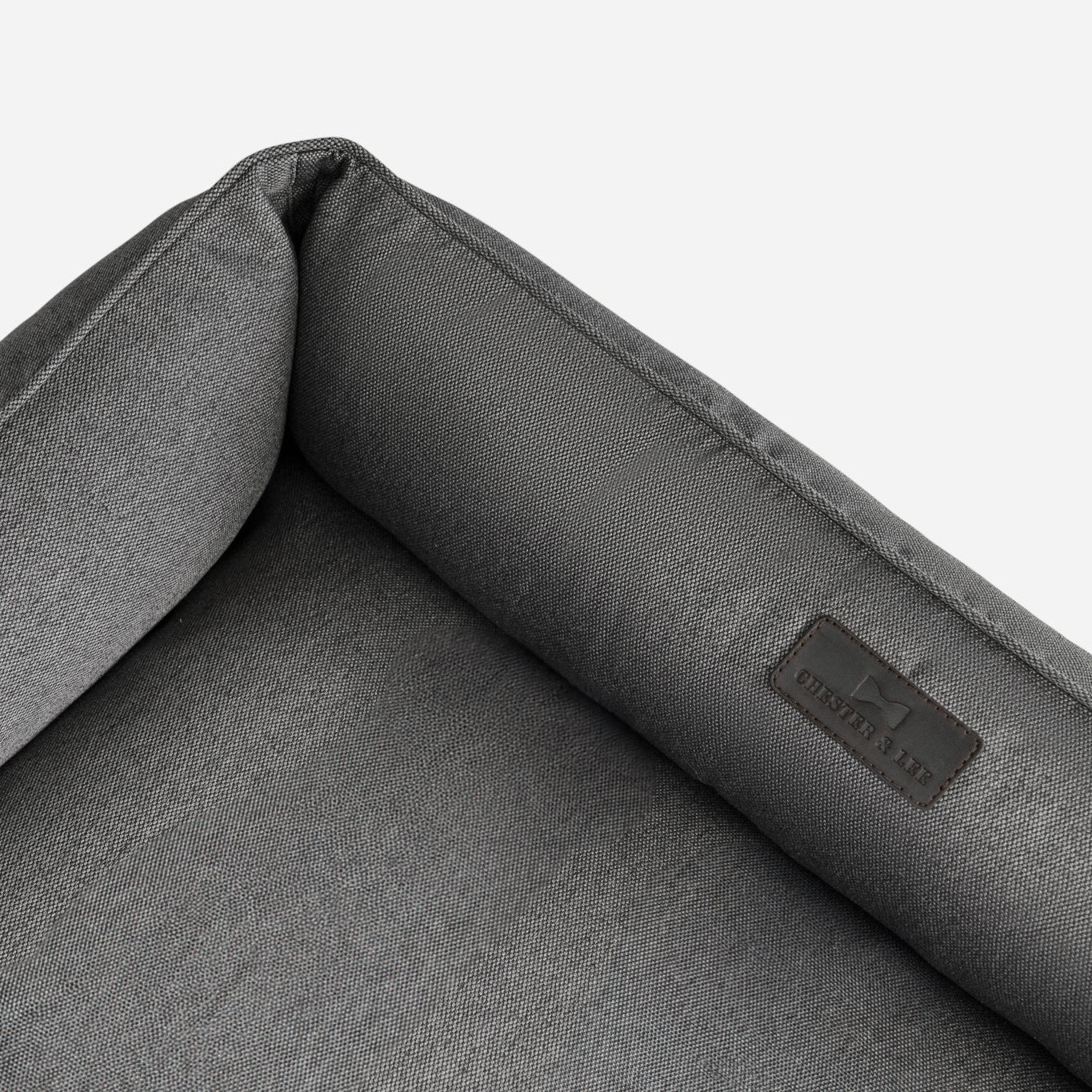 Cotton Sleeper Dog Bed in Gray - Chester & Lee