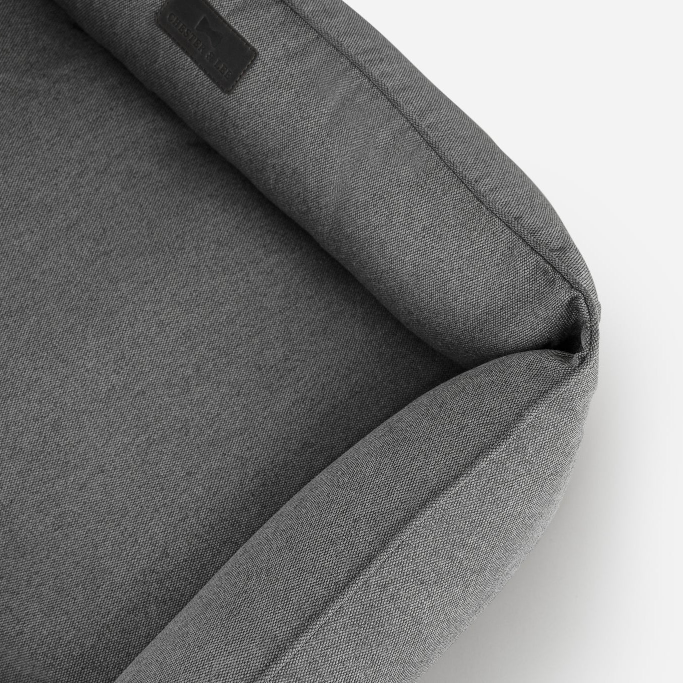 Cotton Sleeper Dog Bed in Gray - Chester & Lee