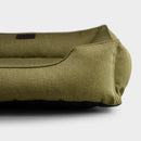 Cotton Sleeper Dog Bed in Olive - Chester & Lee