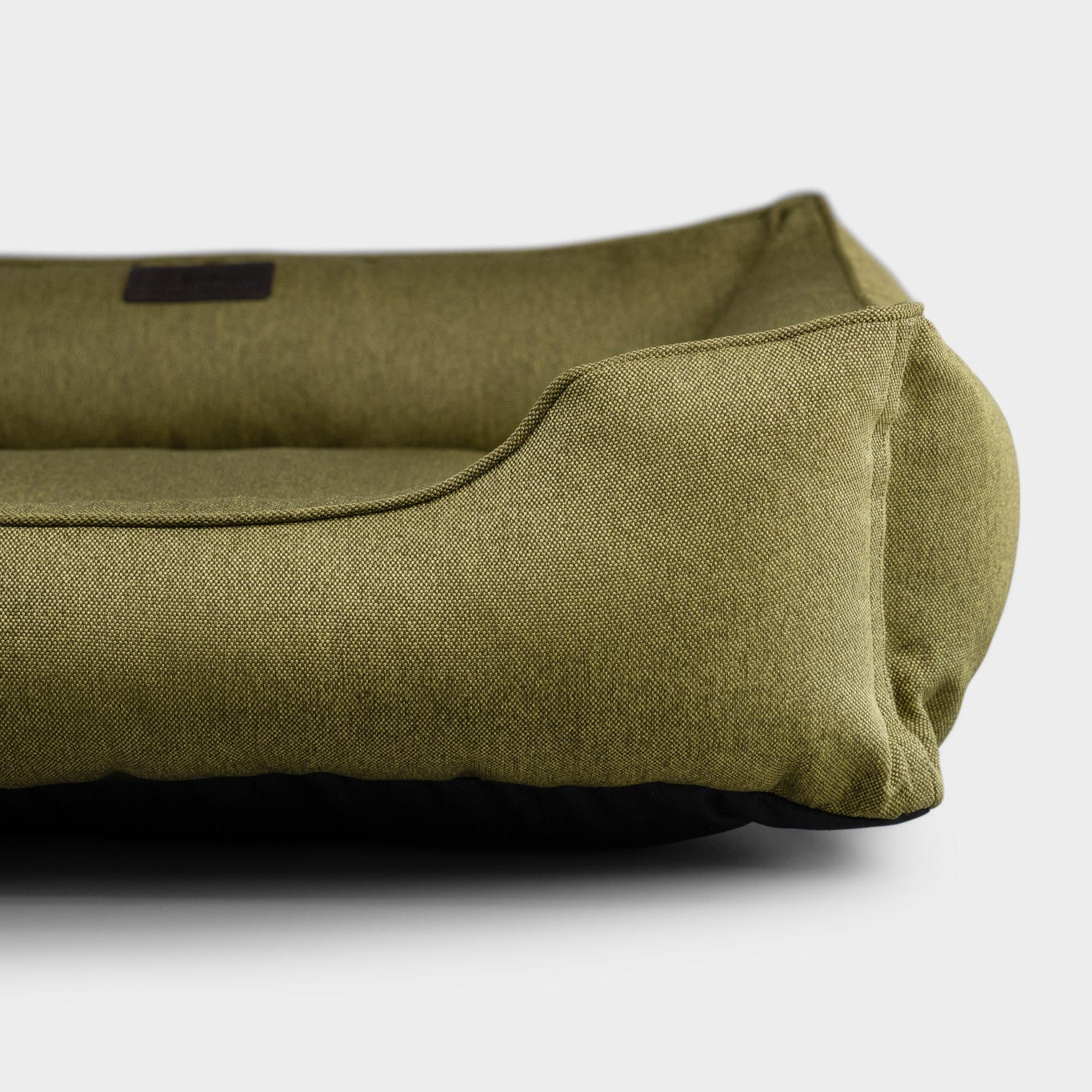 Cotton Sleeper Dog Bed in Olive - Chester & Lee