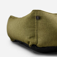 Cotton Sleeper Dog Bed in Olive - Chester & Lee