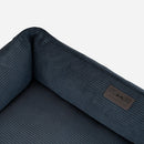 Fancy Corduroy Sleeper Dog Bed in Graphite - Chester & Lee