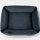 Fancy Corduroy Sleeper Dog Bed in Graphite - Chester & Lee
