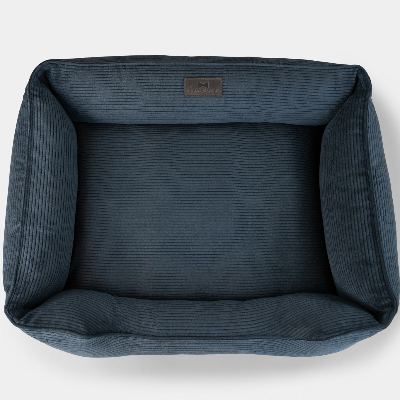 Fancy Corduroy Sleeper Dog Bed in Graphite - Chester & Lee