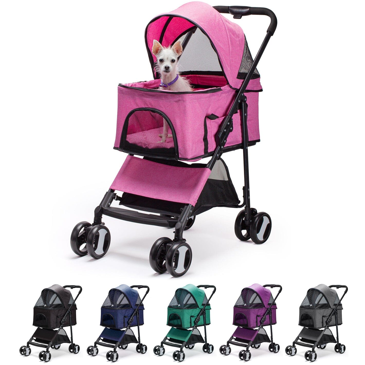 Executive Pet Stroller with Removable Cradle