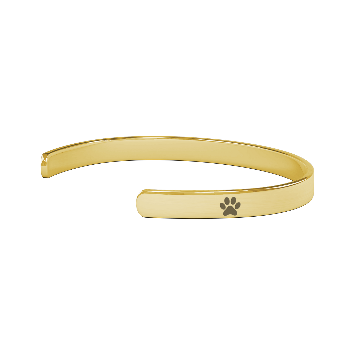 Paw Print Cuff Bracelet in Gold, Rose Gold & Silver
